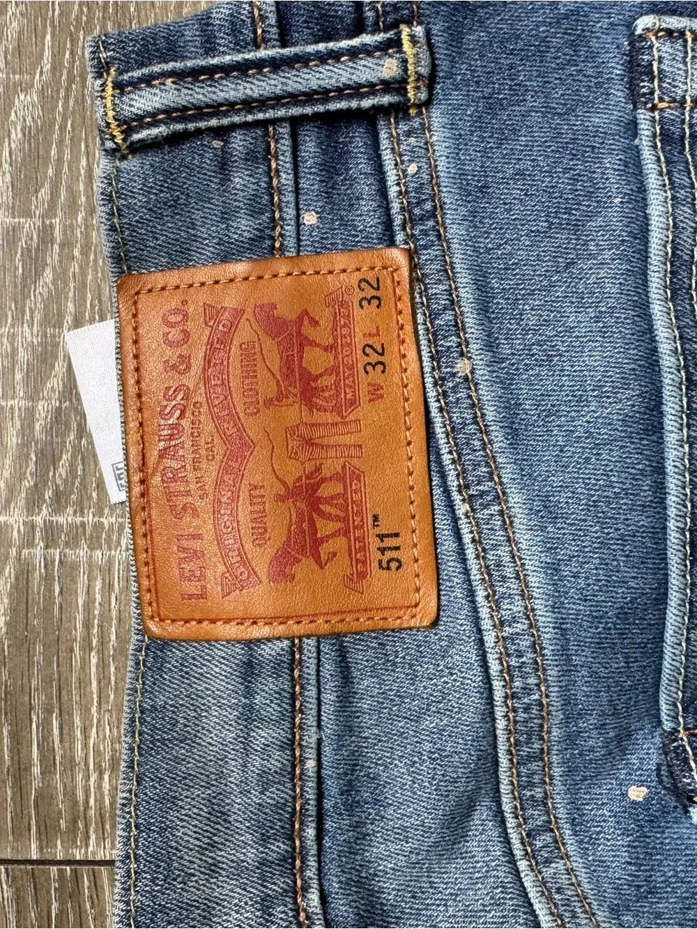 Levi's Blue Denim Jeans with Leather Patch